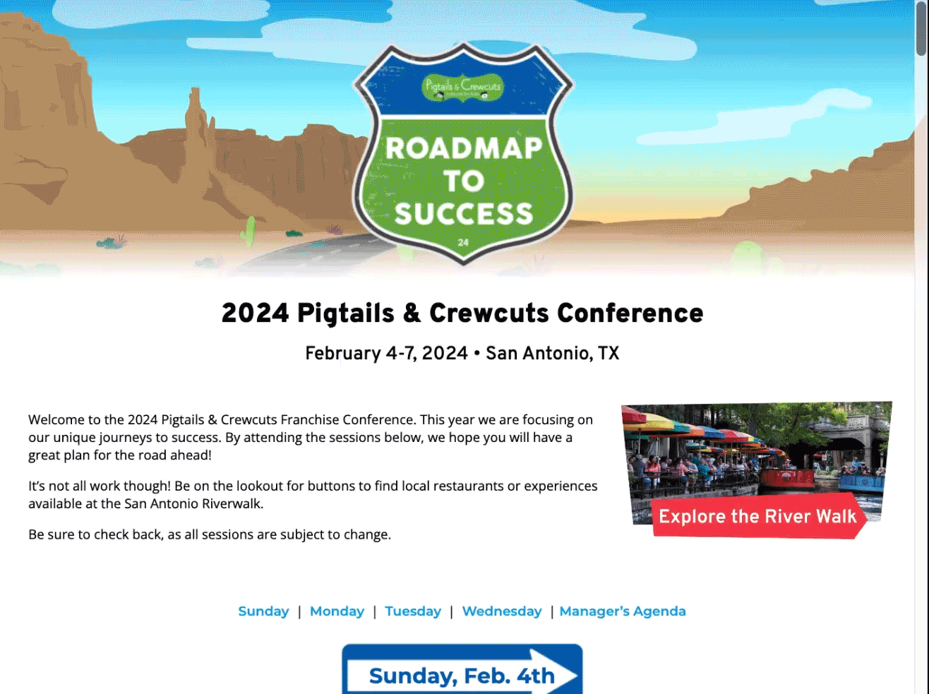 Pigtails & Crewcuts Conference & Event Support - 2024 Digital Agenda